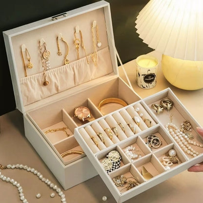 Portable Multi-Functional Home Decoration Storage Box Earring and Jewelry Preservation Box Special Storage Box for Ladies' Item