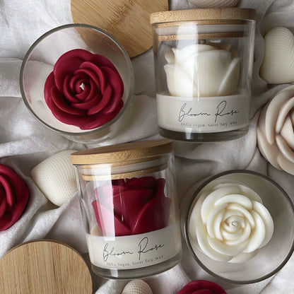 Valentine'S Day Rose Glass Wax Premium Atmosphere Styling Candle Fragrance Home Decoration Wholesale Scented Candle