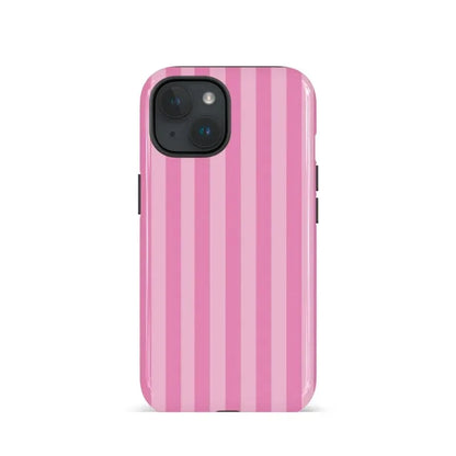 Luxury Pink Striped Polka Dots Pattern Phone Case for  17 Air 16E 16 Pro Max 15 14 plus 13 12 11 Pro Double-Layer Cover