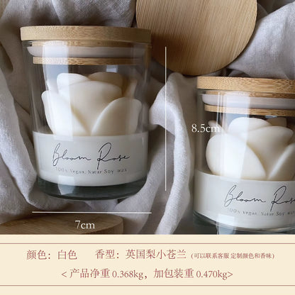 Valentine'S Day Rose Glass Wax Premium Atmosphere Styling Candle Fragrance Home Decoration Wholesale Scented Candle