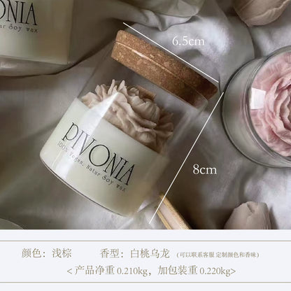Valentine'S Day Rose Glass Wax Premium Atmosphere Styling Candle Fragrance Home Decoration Wholesale Scented Candle