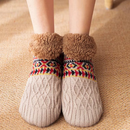 Fall and Winter Floor Socks Home Warm Women Men Socks Snow Socks Sleep Carpet Socks Slippers Socks Men Non-Slip Yoga Socks