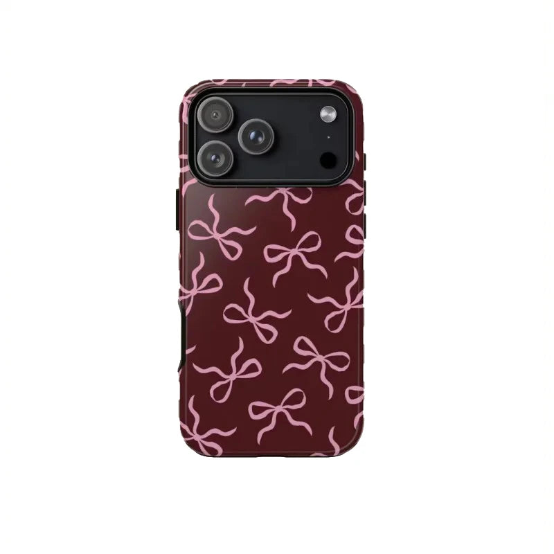 Luxury Pink Striped Polka Dots Pattern Phone Case for  17 Air 16E 16 Pro Max 15 14 plus 13 12 11 Pro Double-Layer Cover
