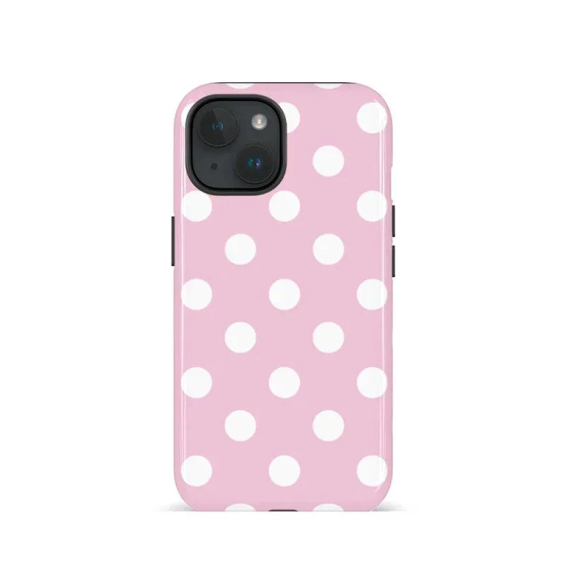Luxury Pink Striped Polka Dots Pattern Phone Case for  17 Air 16E 16 Pro Max 15 14 plus 13 12 11 Pro Double-Layer Cover