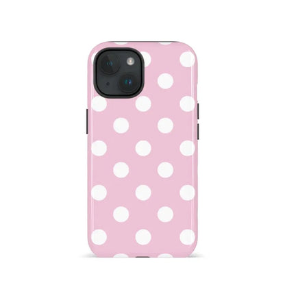 Luxury Pink Striped Polka Dots Pattern Phone Case for  17 Air 16E 16 Pro Max 15 14 plus 13 12 11 Pro Double-Layer Cover