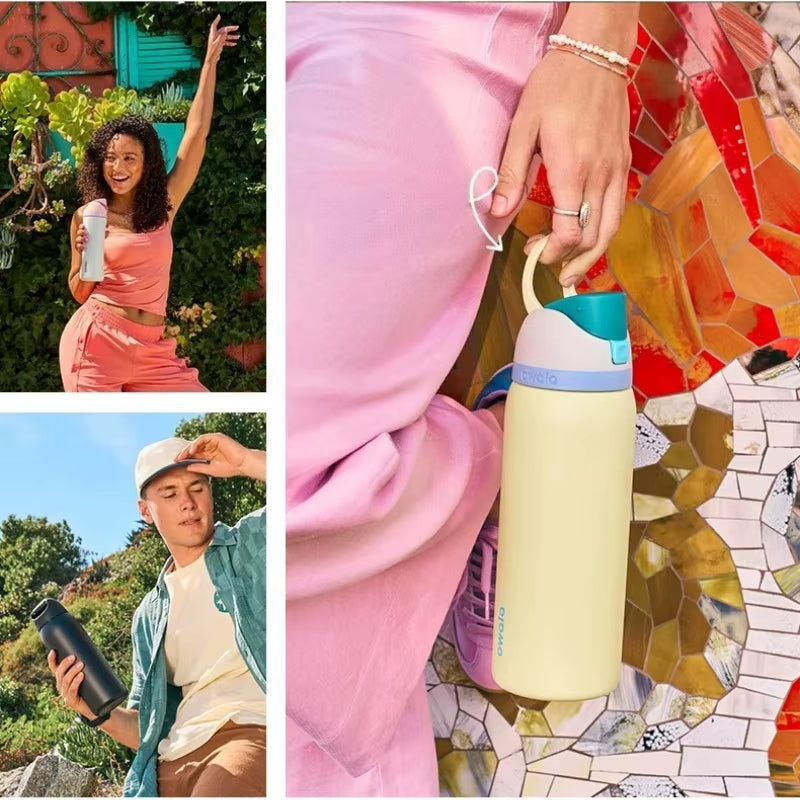 Water Bottle Insulated Stainless Steel Water Bottle with Straw, Bpa-Free Sports Water Bottle, Great for Travel,