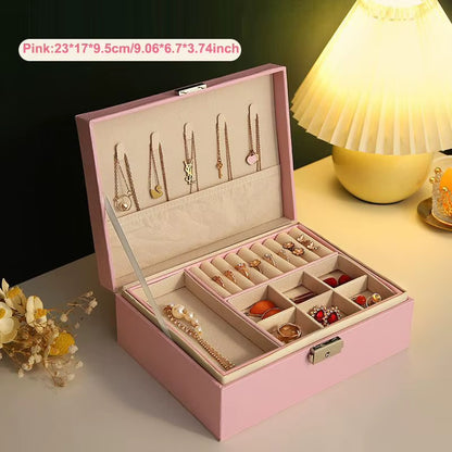 Portable Multi-Functional Home Decoration Storage Box Earring and Jewelry Preservation Box Special Storage Box for Ladies' Item