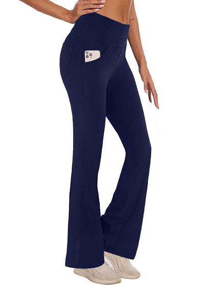 Women Yoga Pants Workout Leggings with Pockets High Waist Bootcut Flare Lightweight Activewear