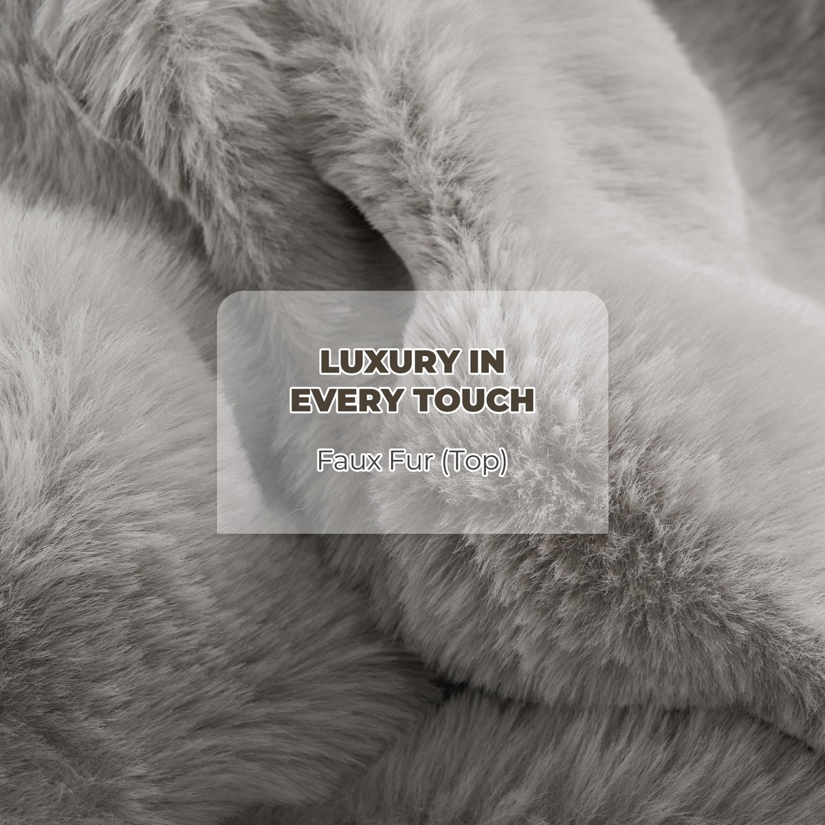Electric Throw Blanket 50"X60", Faux Fur Heated Throw, 6 Heating Levels, 4 Hours Timer, Gray