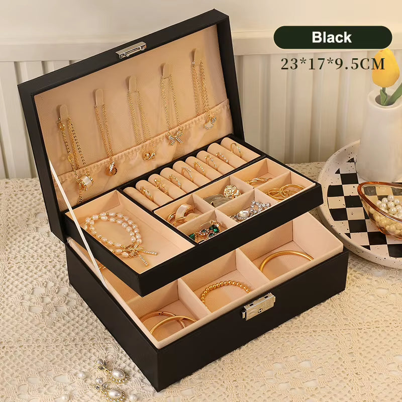 Portable Multi-Functional Home Decoration Storage Box Earring and Jewelry Preservation Box Special Storage Box for Ladies' Item