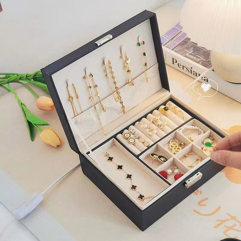 Portable Multi-Functional Home Decoration Storage Box Earring and Jewelry Preservation Box Special Storage Box for Ladies' Item
