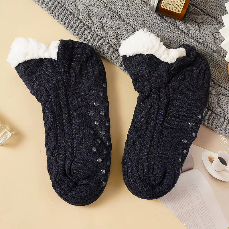 Fall and Winter Floor Socks Home Warm Women Men Socks Snow Socks Sleep Carpet Socks Slippers Socks Men Non-Slip Yoga Socks