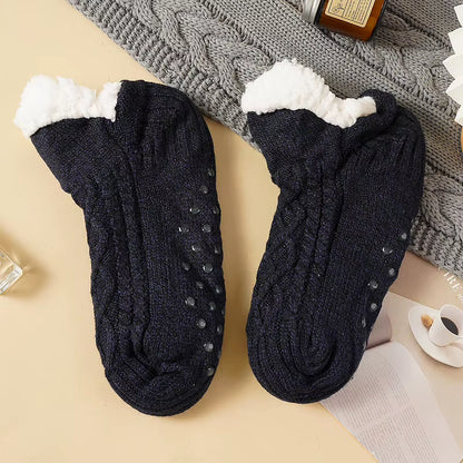 Fall and Winter Floor Socks Home Warm Women Men Socks Snow Socks Sleep Carpet Socks Slippers Socks Men Non-Slip Yoga Socks