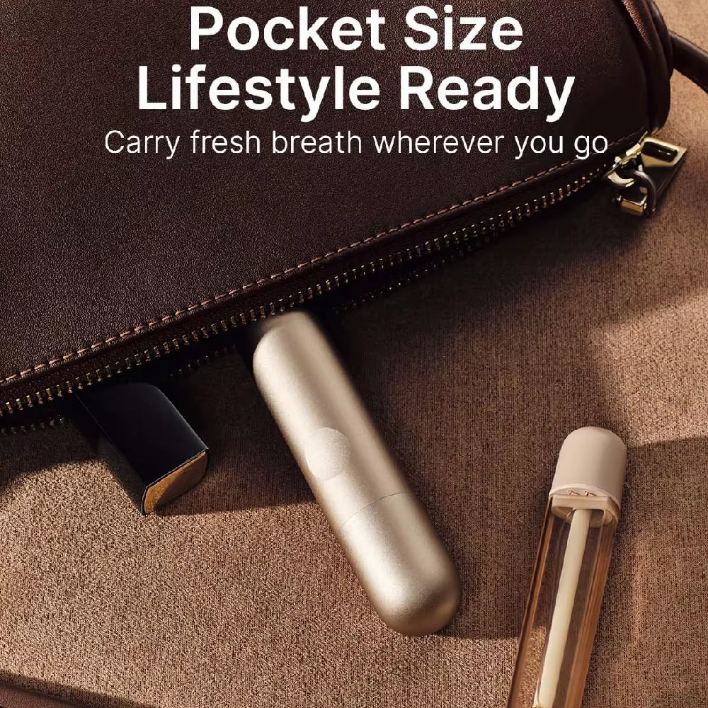 ZDEER PW16 Rechargeable Probiotic Oral Spray Cool Breath Mist, 10ML Refill Cartridges 5 Natural Flavors Portable Oral Care Gift