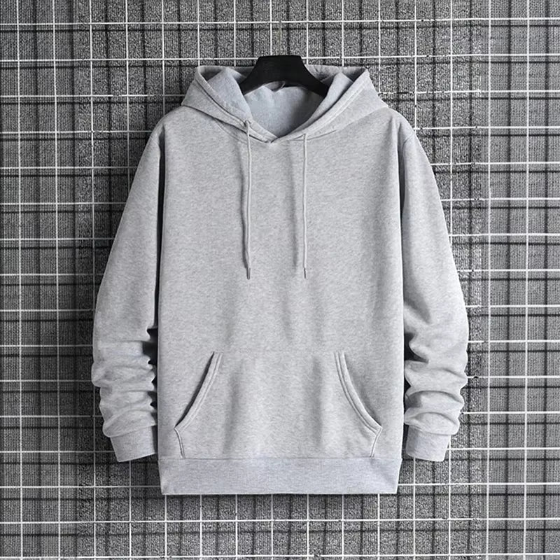 2025 Fall/Winter New Arrival Men'S Hoodie High Quality Solid Color Hooded Sweatshirt Male Home Outdoor Casual Fashion Pullover
