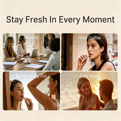 ZDEER PW16 Rechargeable Probiotic Oral Spray Cool Breath Mist, 10ML Refill Cartridges 5 Natural Flavors Portable Oral Care Gift