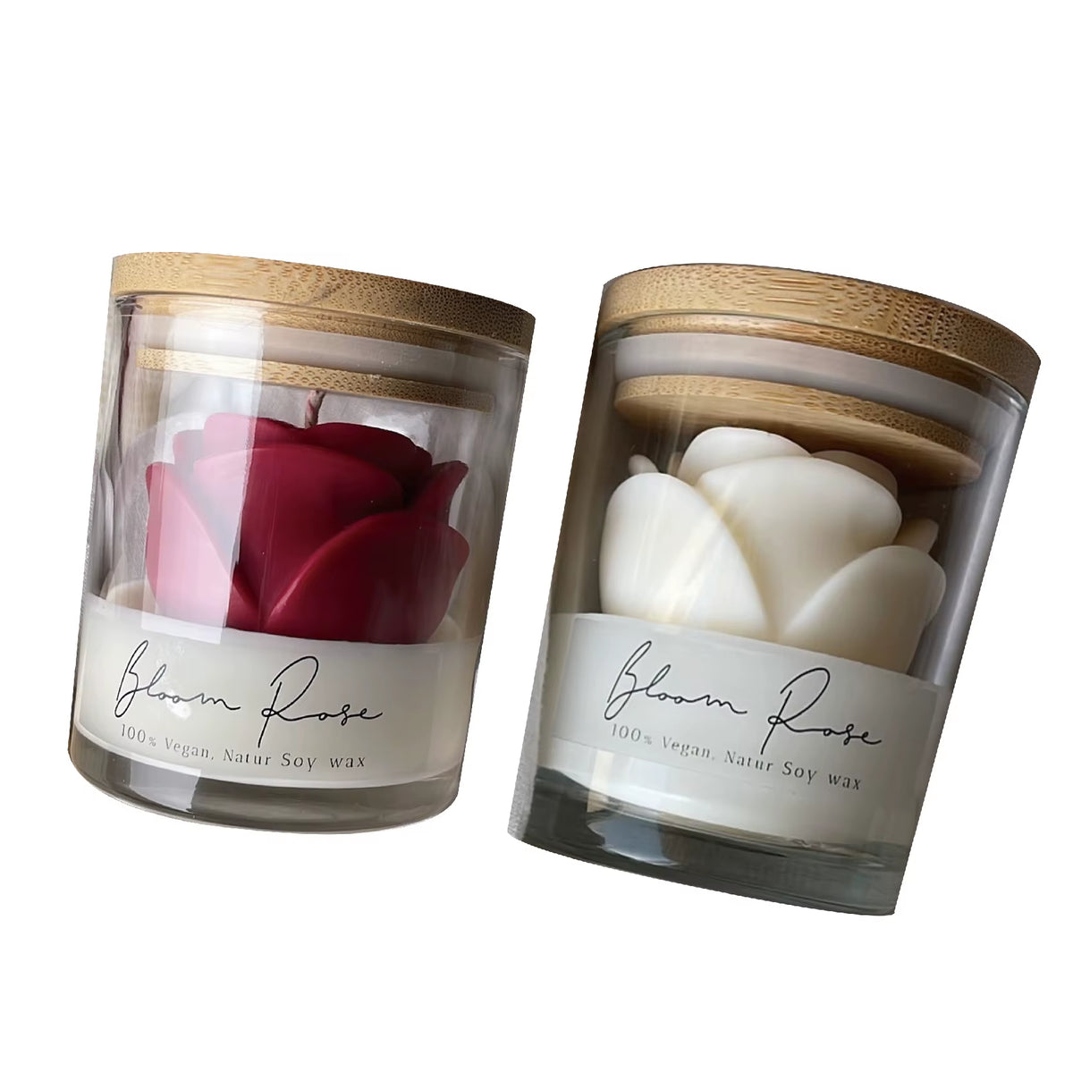 Valentine'S Day Rose Glass Wax Premium Atmosphere Styling Candle Fragrance Home Decoration Wholesale Scented Candle