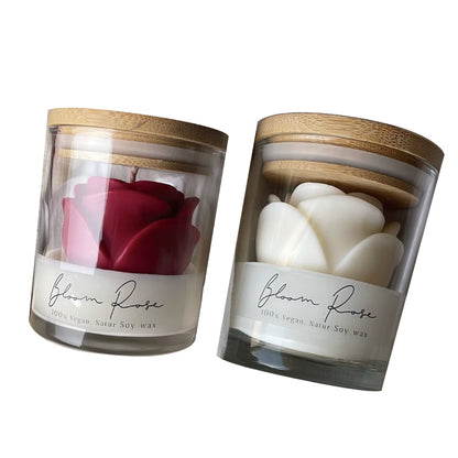 Valentine'S Day Rose Glass Wax Premium Atmosphere Styling Candle Fragrance Home Decoration Wholesale Scented Candle