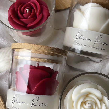 Valentine'S Day Rose Glass Wax Premium Atmosphere Styling Candle Fragrance Home Decoration Wholesale Scented Candle