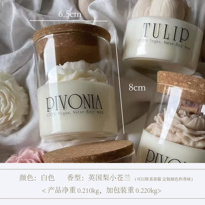 Valentine'S Day Rose Glass Wax Premium Atmosphere Styling Candle Fragrance Home Decoration Wholesale Scented Candle