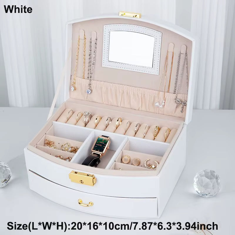 Portable Multi-Functional Home Decoration Storage Box Earring and Jewelry Preservation Box Special Storage Box for Ladies' Item
