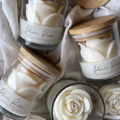 Valentine'S Day Rose Glass Wax Premium Atmosphere Styling Candle Fragrance Home Decoration Wholesale Scented Candle