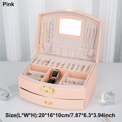 Portable Multi-Functional Home Decoration Storage Box Earring and Jewelry Preservation Box Special Storage Box for Ladies' Item