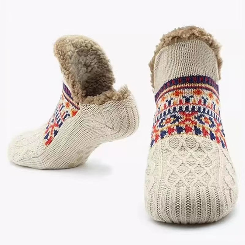 Fall and Winter Floor Socks Home Warm Women Men Socks Snow Socks Sleep Carpet Socks Slippers Socks Men Non-Slip Yoga Socks