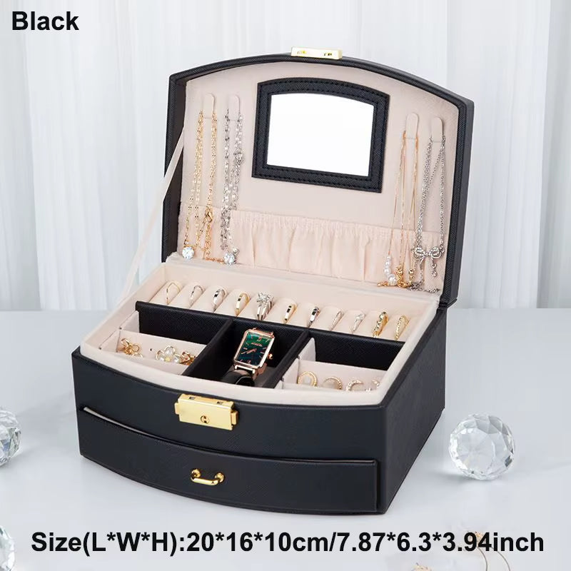 Portable Multi-Functional Home Decoration Storage Box Earring and Jewelry Preservation Box Special Storage Box for Ladies' Item