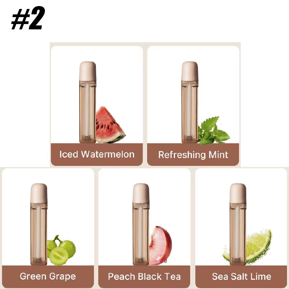 ZDEER PW16 Rechargeable Probiotic Oral Spray Cool Breath Mist, 10ML Refill Cartridges 5 Natural Flavors Portable Oral Care Gift