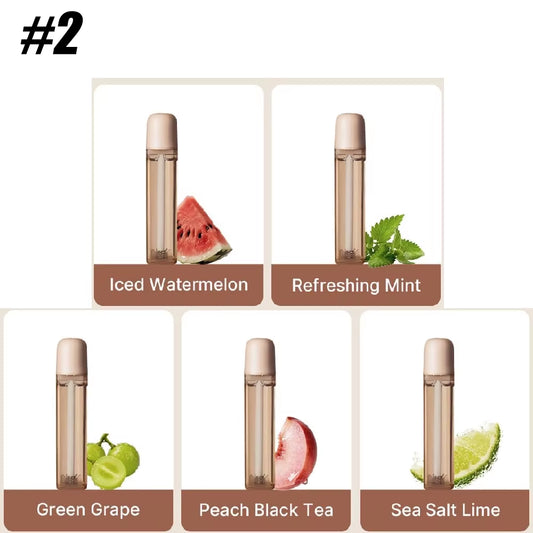 ZDEER PW16 Rechargeable Probiotic Oral Spray Cool Breath Mist, 10ML Refill Cartridges 5 Natural Flavors Portable Oral Care Gift