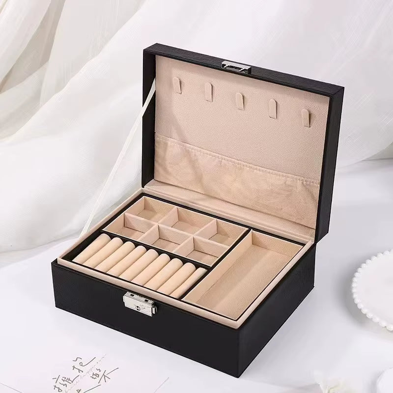 Portable Multi-Functional Home Decoration Storage Box Earring and Jewelry Preservation Box Special Storage Box for Ladies' Item