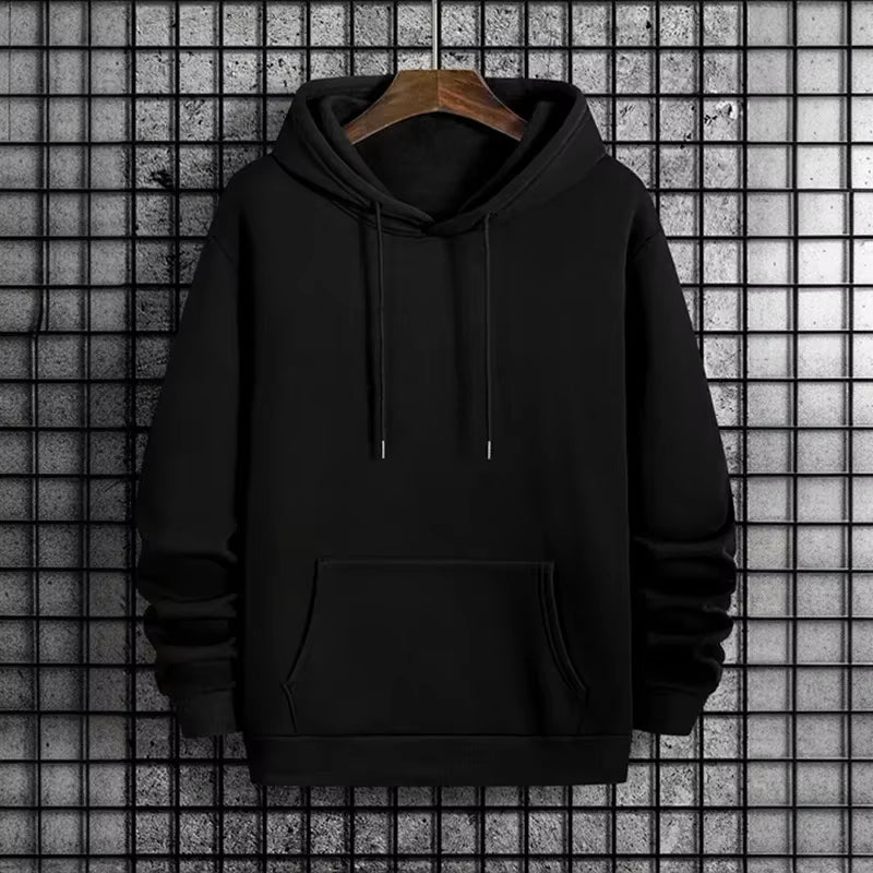 2025 Fall/Winter New Arrival Men'S Hoodie High Quality Solid Color Hooded Sweatshirt Male Home Outdoor Casual Fashion Pullover
