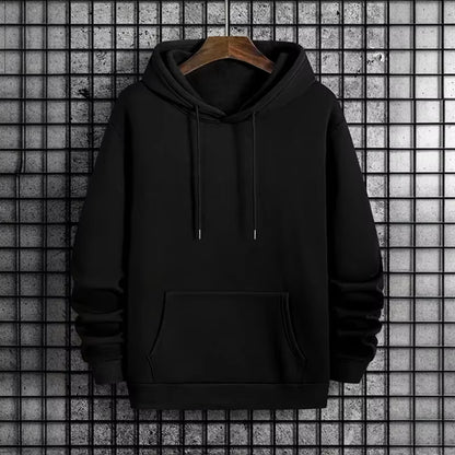 2025 Fall/Winter New Arrival Men'S Hoodie High Quality Solid Color Hooded Sweatshirt Male Home Outdoor Casual Fashion Pullover