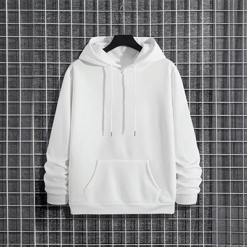 2025 Fall/Winter New Arrival Men'S Hoodie High Quality Solid Color Hooded Sweatshirt Male Home Outdoor Casual Fashion Pullover