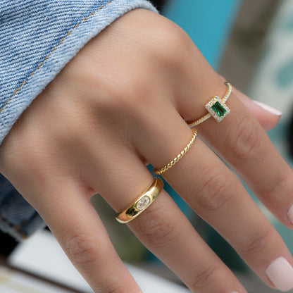 Minimalist Dome Ring, Gold Ring, Chunky Ring, Statement Ring, Signet Ring, Dainty Ring, Minimalist Ring, Stackable Ring, Gift for Her